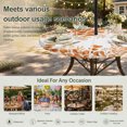 thumbnail image 6 of Round Outdoor Tablecloth with Umbrella Hole and Zipper, Orange Eucalyptus Leaves Tablecloth with Elastic Waterproof, Spring Summer Botanical Patio Table Covers for 36" - 44" Picnic Pool Tables, 6 of 9