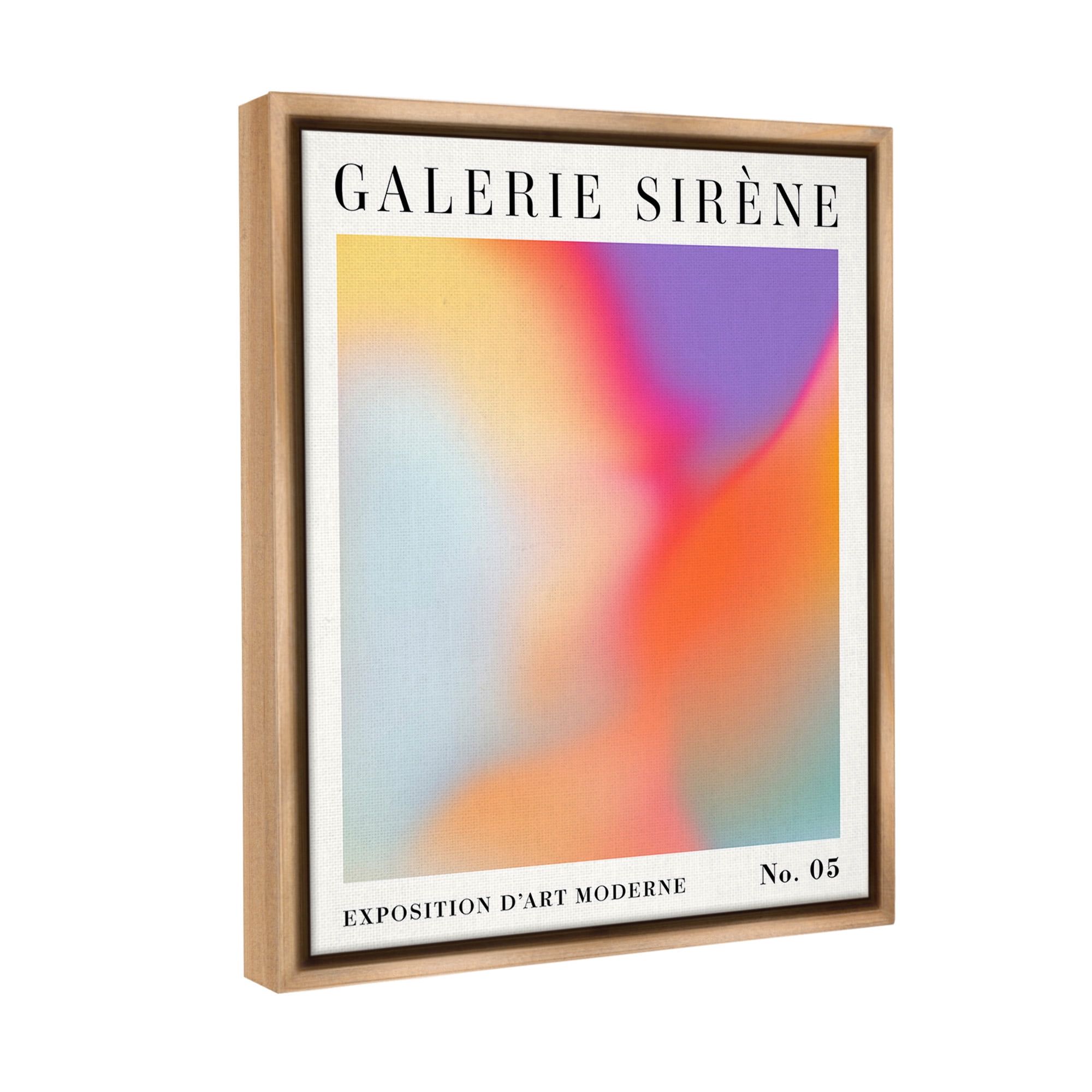 Stupell Industries Vivid Light Flare Pattern Abstract Painting Brown Floater Framed Canvas Art Print Wall Art, 25 x 31