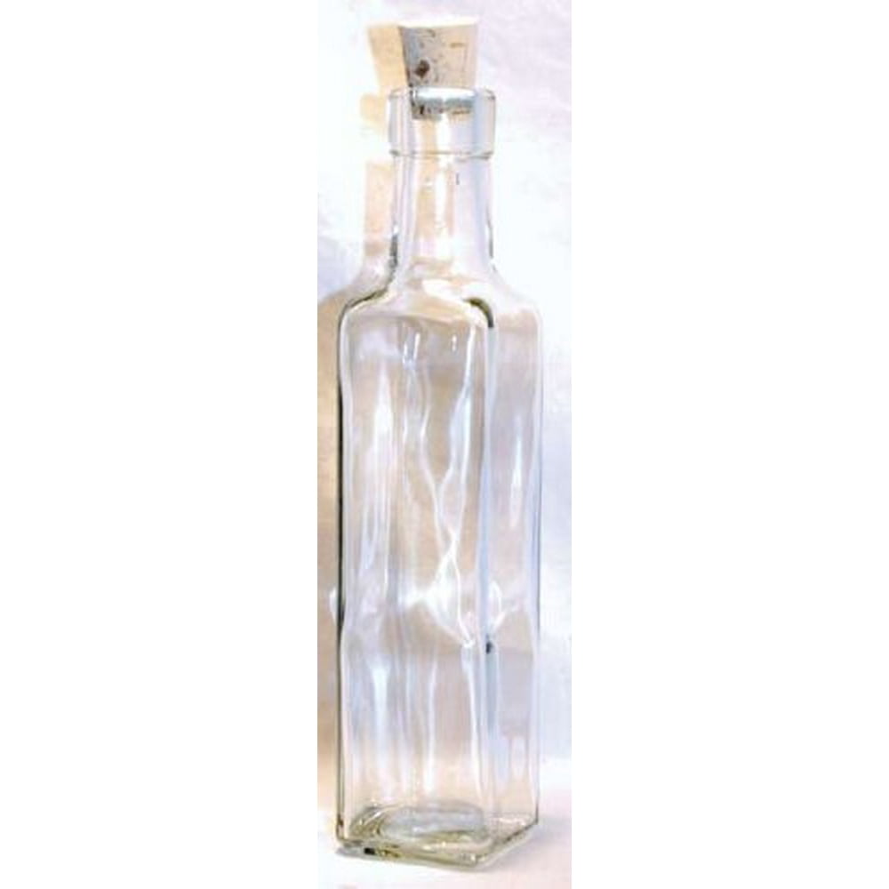 Square Glass Bottle with Cork