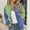 Blue, variant on Women's Lightweight Jacket Color Block Long Sleeve Loose Fit Track Jackets Casual Comfy Tops Trendy 2025