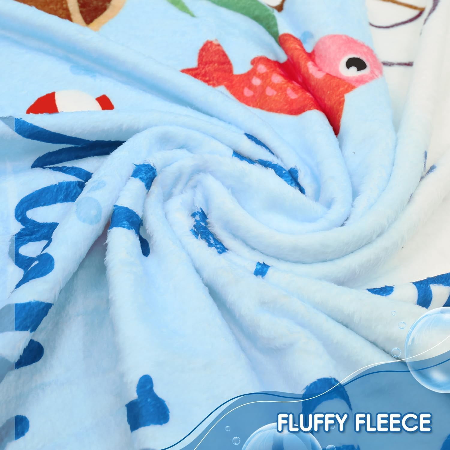 Gone Fishing Baby Monthly Milestone Blanket Little Fisherman Bobber Photo Prop Ideas for Newborn Boy & Girl Nursery Décor (40" X 50")