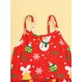 thumbnail image 6 of Gureui Infant Toddler Baby Girl Christmas Romper Jumpsuit Kids Sleeveless Cartoon Print Spaghetti Strap One Piece Clothing, 6 of 8