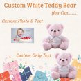 thumbnail image 2 of Teddy Bear Personalized Plush Toys, Customized Gifts Stuffed Bear with Text+Photo as Gift on Christmas Birthday (10 IN-Text+Photo), 2 of 6