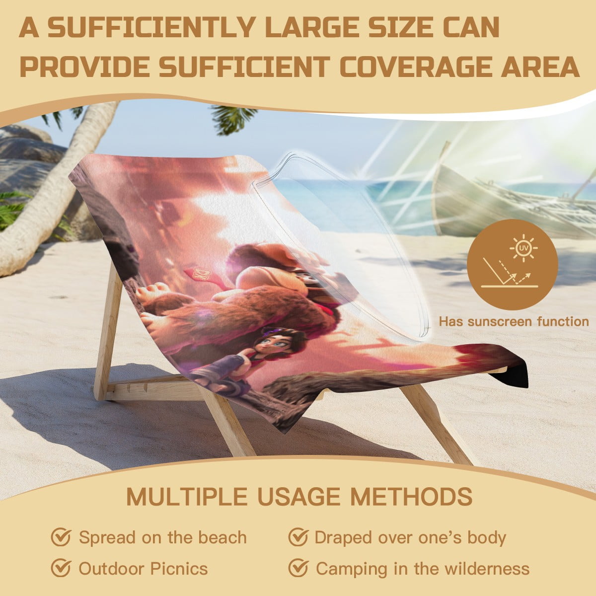 Donkey Kong Bananza Beach Towel 30"x60" Quick Drying Microfiber Gift