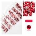 thumbnail image 1 of Nail Rhinestones Flat-Bottom Multi-faceted Sides DIY Handcraft Excellent Gloss Manicure Crystal Different Styles Mobile Phone Bright Red, 1 of 6