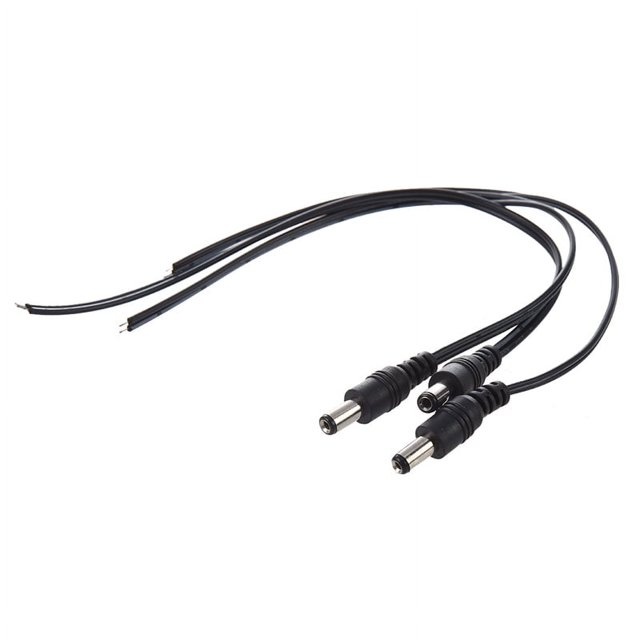 Cable flexible de alimentación CC con conector macho de 2,1 x 5,5 mm (3 unidades) para cámara de seguridad CCTV