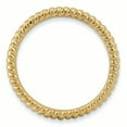 thumbnail image 2 of 925 Sterling Silver Gold Plated Twisted Stackable Ring Fancy/, 2 of 8