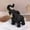 Black_Free Size, variant on YOHAVEN White Gold Elephant Resin Figurine 6"x5"x2", Luxury Decorative Elephant Ornament for Living Room Office Desk Display Gift for Family Elders