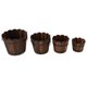thumbnail image 4 of Juego de 4 macetas de madera para plantas, ideales para patio, oficina, interiores y exteriores. Boca ondulada, 4 of 8
