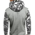 thumbnail image 6 of Dezsed Men's Fashion Novelty Color Block Hoodies Long Sleeve Fleece Hooded Pullover Sweatshirts with Pockets Gray 3XL, 6 of 7