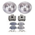 PowerStop Front Stock Replacement Brake Pad and Rotor Kit with Calipers