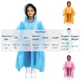 thumbnail image 3 of Mifsaly Kids Disposable Rain Poncho Boys Girls Oversized Waterproof Hooded Rain Coat Lightweight Hiking Outdoor Play Rain Jacket, 3 of 6