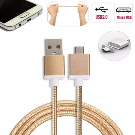 Universial 1M/3.3ft 2.4A Metal Magnetic Micro USB Charger Data Cable Adapter for Android Phone