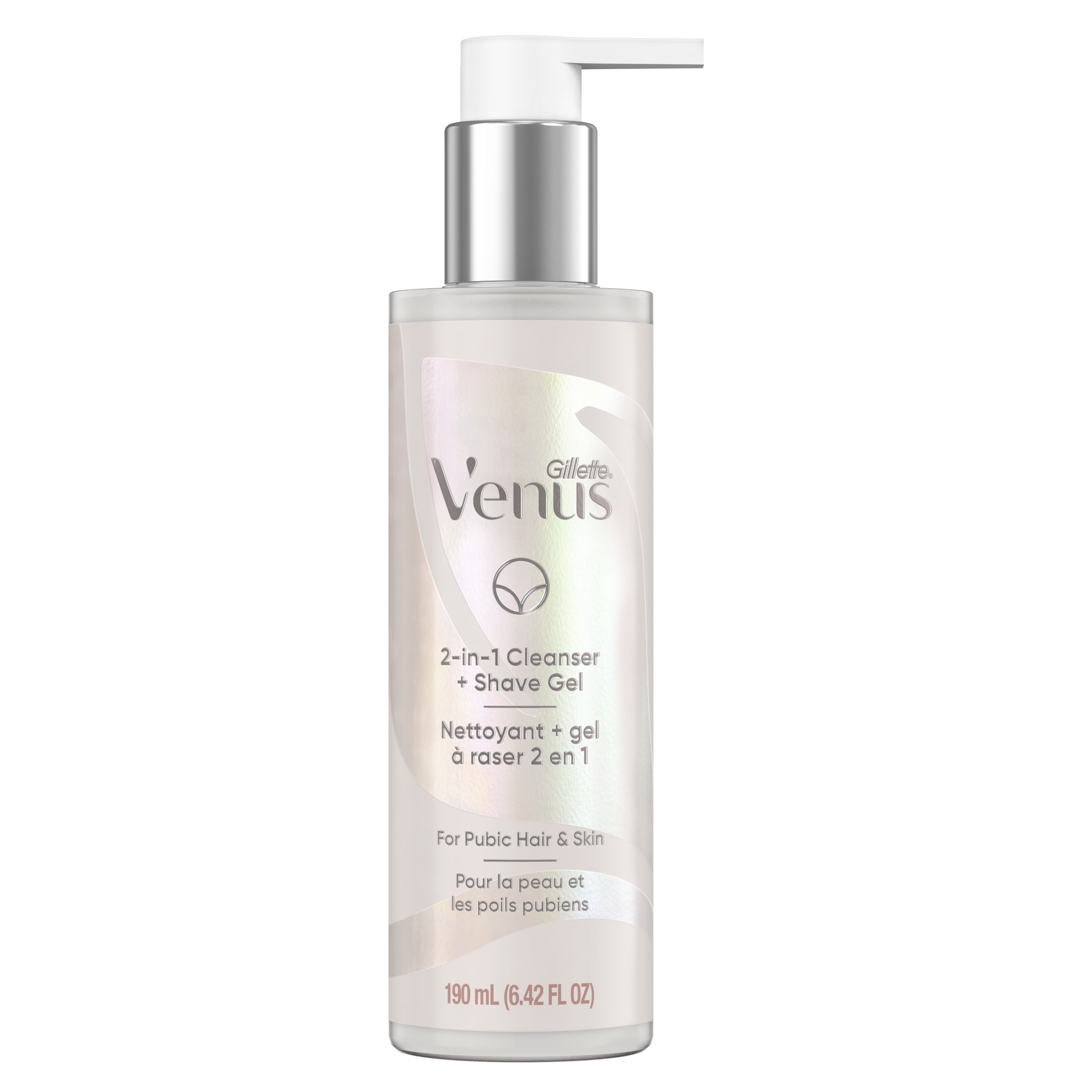 Gillette Venus for Pubic Hair and Skin, 2-in-1 Cleanser + Shave Gel, 6.