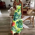 thumbnail image 2 of Kvture Maxi Dresses for Women Beach Summer Fashion Graphic Flowy Summer Long Dress Casual Loose Fit Maxi Dress Green, 2 of 5