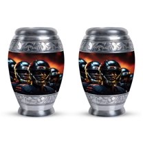 Football Players Urn For Funeral Ashes, Cremation Urns For Burial In Ground - Funeral Cremation Urns For Ashes, Keepsake Urn For Ashes For Women - Cremation Urns For Ashes For Men (3inch,2pcs)