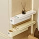 thumbnail image 1 of Organizador de ropa interior y calcetines montado en la pared - Almacenamiento plástico de 3 compartimentos para armario, blanco o beige, 13,58x3,74x3,54 pulgadas, 1 of 6