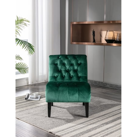 green velvet button tufted lounge product