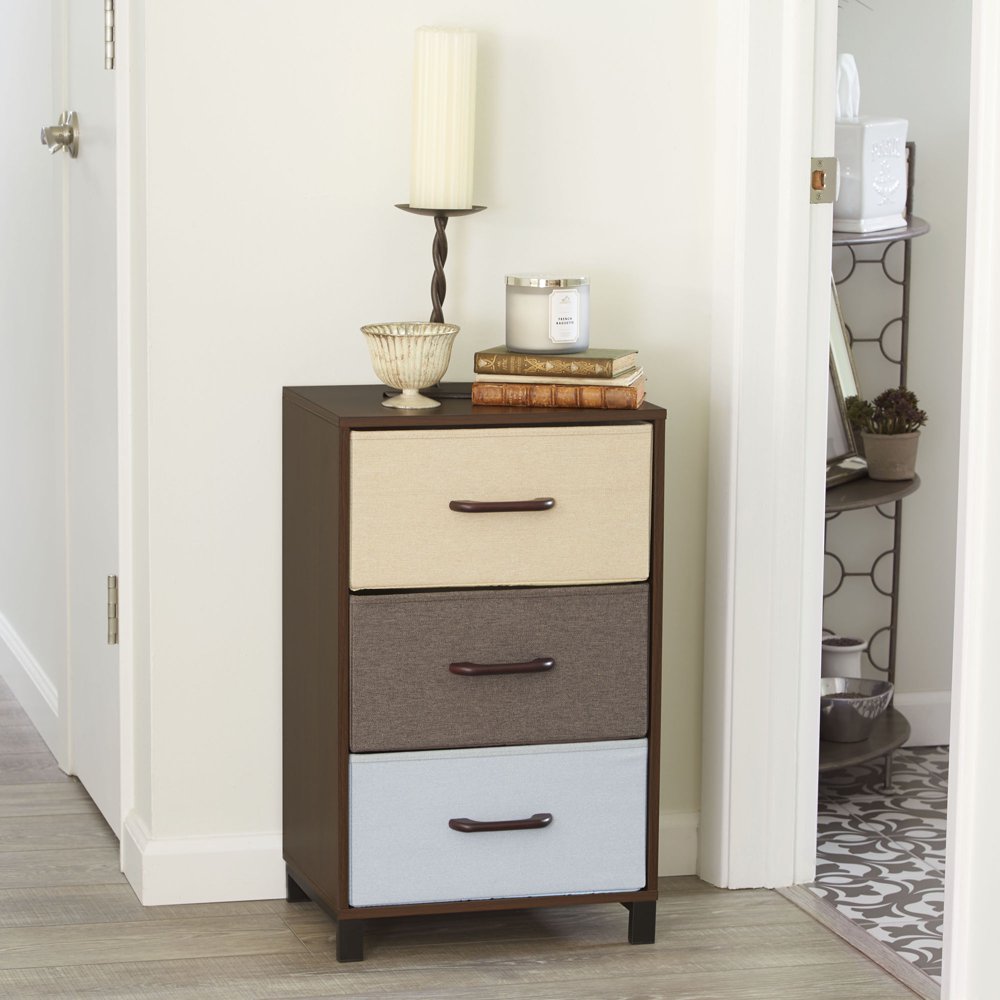 Household Essentials Modular 3Drawer Storage Nightstand
