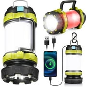 HTB LED Camping Lantern Rechargeable, 800 Lumens High Brightness Camping Flashlight, 3000mAh Power Bank, 6 Modes, IPX4 Waterproof, Camping/Hiking/Outdoor Recreations/Outage/Hurricane/Emergency