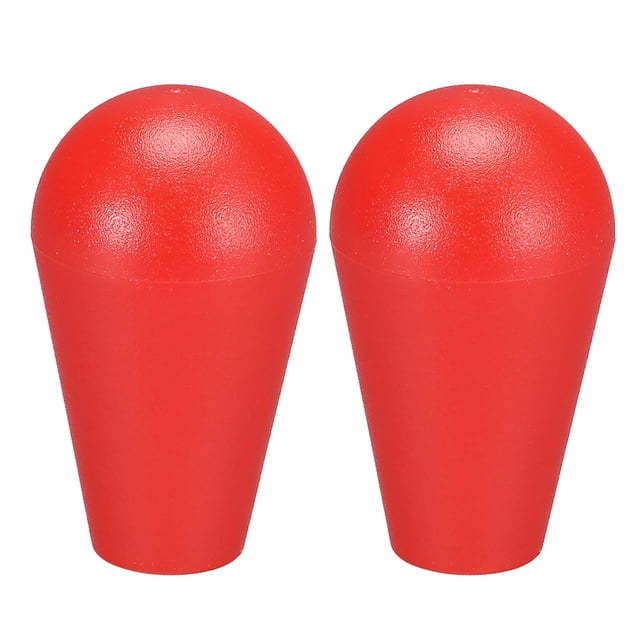 Cabeza de mango de bola de joystick ovalada elíptica tipo americano para reemplazo de piezas de juego arcade DIY roja 2 piezas