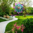 thumbnail image 3 of 47 Windmill Decoration with Metal Stake Crafts Plug in Iron Sculpture Pinwheel A, 3 of 6