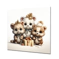 thumbnail image 2 of Designart "Joyfull nursery Teddy Bears IV In White and Brown"Nursery Teddy Bear's Metal Wall Art White Nursery Office Room Wall Art, 2 of 6