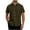 Army Green, variant on Xunlbb Men Plus Size Tops, Men Casual Solid Color Turndown Collar Button Short Sleeved Shirt Gift for Mmen, Army Green 2XL