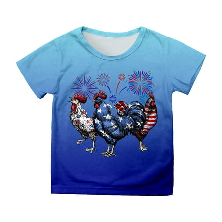 

Toddler Independence Day Boys Girls Prints Short Sleeve Prints T Shirt Tops Clothes Light Long Sleeve Girls First Birthday Shirt Girl Kids Plain T Shirts Short Sleeved Shirts for Girls Top Runaways