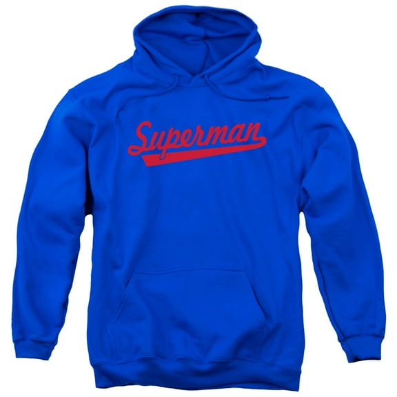 Superman S Tail Adult Pullover Hoodie Sweatshirt Royal Blue