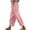 Pink, variant on Cmtiyu Cotton Pants for Women, Baggy High Waist Drawstring Straight Leg Pants, Casual Travel Vacation Trousers With Pockets, S-3XL