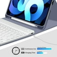 thumbnail image 4 of Timoom iPad Air 4ª / Air 5ª Generación Funda con Teclado de 10.9 Pulgadas con Soporte para Lápiz, Cubierta con Teclado Inalámbrico Bluetooth Desmontable Magnéticamente Delgada para iPad 10.9" Air, 4 of 7