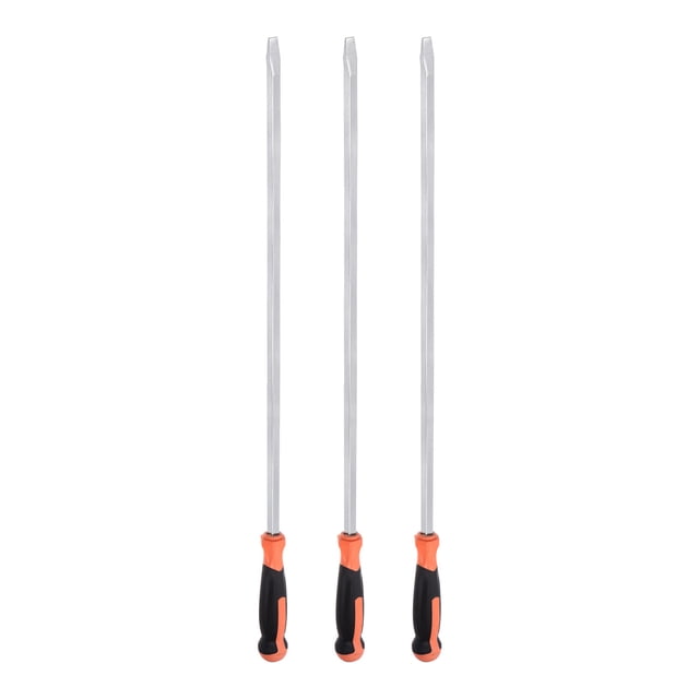Unique Bargains 3pcs Slotted Screwdriver 14mm Flat Head Impact Demolition Driver with 28" Straight Handle