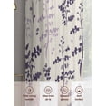 thumbnail image 6 of Purple Pink Botanical Sheer Curtains 96 Inch Length 2 Panels Set Window Treatments, Rustic Country Spring Floral Summer Leaf Rod Pocket Semi Curtains for Living Room/Bedroom/Kitchen, 104"W x 96"L, 6 of 7