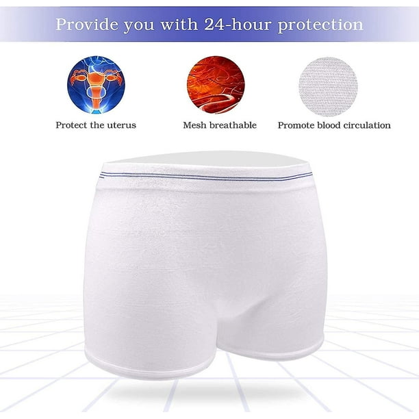 Disposable Mesh Underwear (5 Count) for Postpartum and Post-Surgical  Recovery – Breathable, Super Soft, 26-37 Inches : : Clothing,  Shoes & Accessories