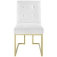 thumbnail image 5 of Pemberly Row 18.5" Stainless Steel Polyester Dining Accent Chair in Gold / White, 5 of 8