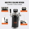 thumbnail image 5 of KFFKFF Pressurized Growler Mini Beer Keg Draft Beer Growler Home 64Oz 1.89L Blue, 5 of 9