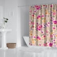 thumbnail image 3 of Waterproof Pioneer Shower Curtain 84x72 Inch Polyester Unique Colorful Floral Shower Curtain for Bathroom Hotel Home Decor with 12 Plastic Hooks, 3 of 5
