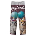 thumbnail image 4 of Cute Cats Birthday Balloons Winter Female Pants Flannel High Waist Women Pants Lady Warm Straight Leg Plush Trousers, 4 of 7