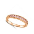 thumbnail image 4 of CHOOSE YOUR COLOR Pink CZ Modern Style Chic Ring .925 Sterling Silver Thumb Band Female Size 9, 4 of 4