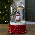 thumbnail image 2 of Northlight Lighted Snowman with Street Light Snowing Christmas Globe - 11.75", 2 of 6