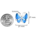 thumbnail image 6 of Captivating Butterfly Motif Blue Turquoise Statement Sterling Silver Ring-11, 6 of 7