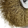 thumbnail image 5 of BLUESON 90Mm Copper Plated Wire Wheel Brush 6.0Mm Shank For Mini Drill Rotary Tools, 5 of 6