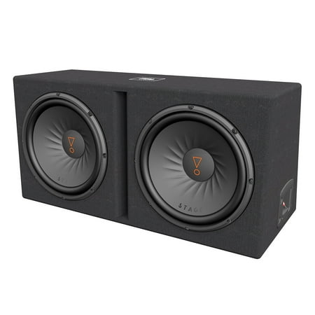 JBL Stage 1200D Dual 12-inch 2-Ohm Subwoofer Enclosure (Black)