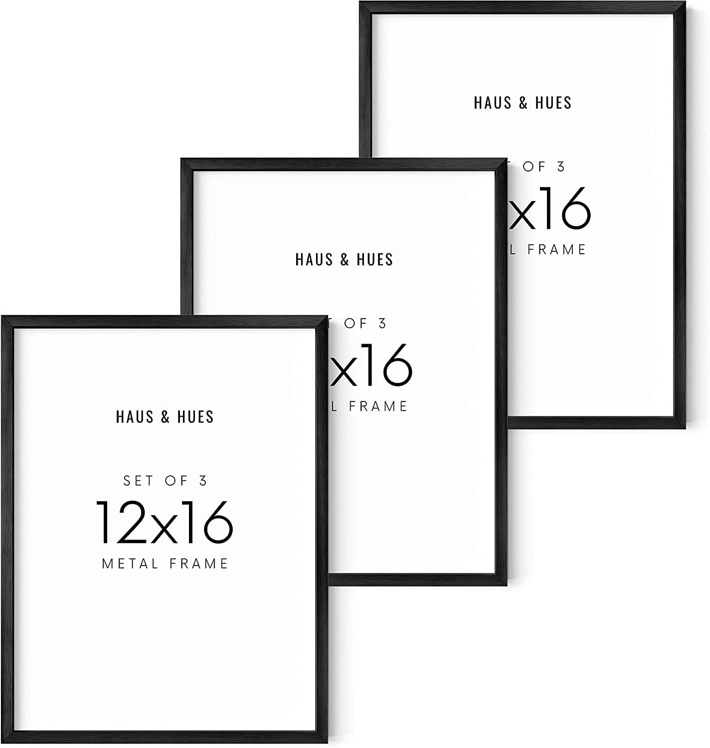 Haus and Hues Black Frames For Posters Set of 3 Art Frames 12 x 16