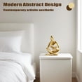 thumbnail image 2 of Golden Reading Women Statue, Modern Figurine for Home, Office, Shelf, Desk, and Bookshelf Display, 2 of 6