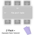 thumbnail image 5 of Qucyy 2 Pack Lavenr Plastic Tablecloth Disposable Table Covers Purple Table Cloths, 5 of 5