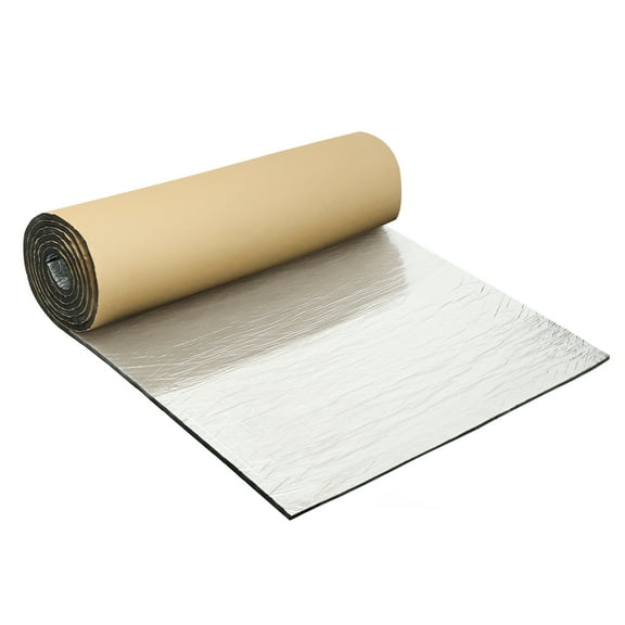 394mil 10mm 2.15sqft Car Sound Deadening Mat Aluminum Foil for Hood Boat Engine Cover 19.69"x15.75"