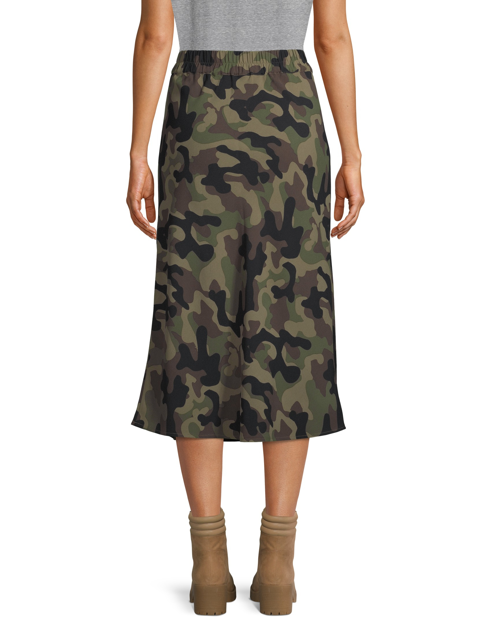 Scoop Midi Slip Skirt Camo Print Women's - image 3 of 7