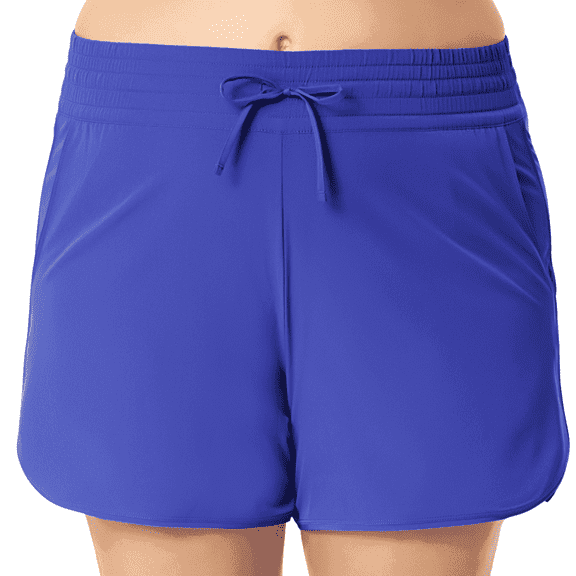 Lands' End Women's Swim Short, Blue, Medium